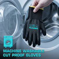 UNINOVA ANSI A9 Cut Resistant Gloves with Sandy Nitrile Grip and Touchscreen Capability
