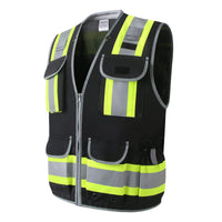 UNINOVA Surveyor Safety Vest Reflective for Men Class 2 Heavy Duty Safety Vests Reflective with Pockets and Zipper