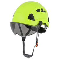 UNINOVA Type I Class C Vented ABS Hard Hat with Clear Visor, 6-Point Ratchet Suspension & Chin Strap