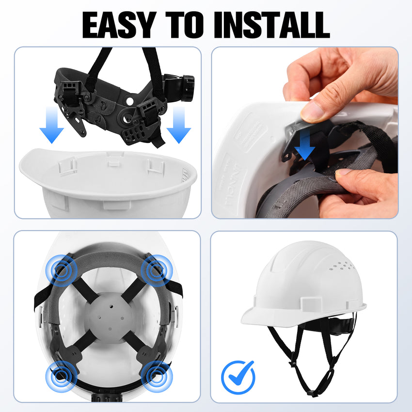 New Hire PPE Kit - Hard Hat, Class 2 Safety Vest, Glasses, Gloves & Earplugs