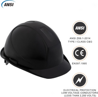 UNINOVA Class E Non-Vented HDPE Cap-Style Hard Hat with 6-Point Ratchet Suspension