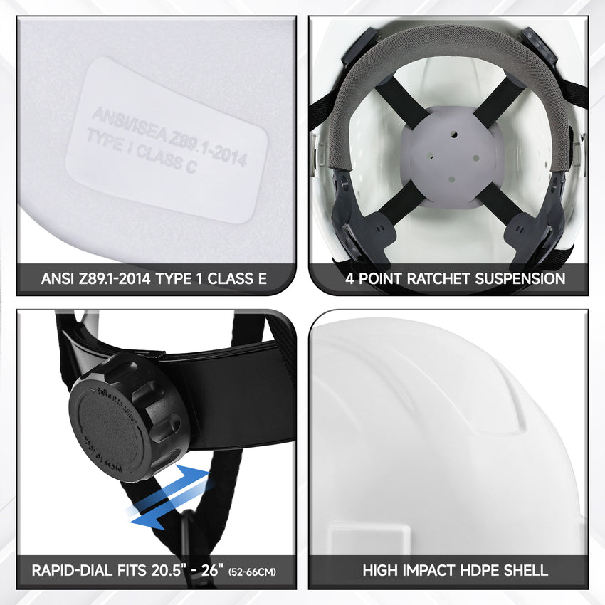 UNINOVA Custom Logo Vented Cap Style Hard Hat, ANSI Type I Class C