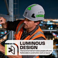 UNINOVA Type II Class C Climbing Hard Hat with Luminous Stickers