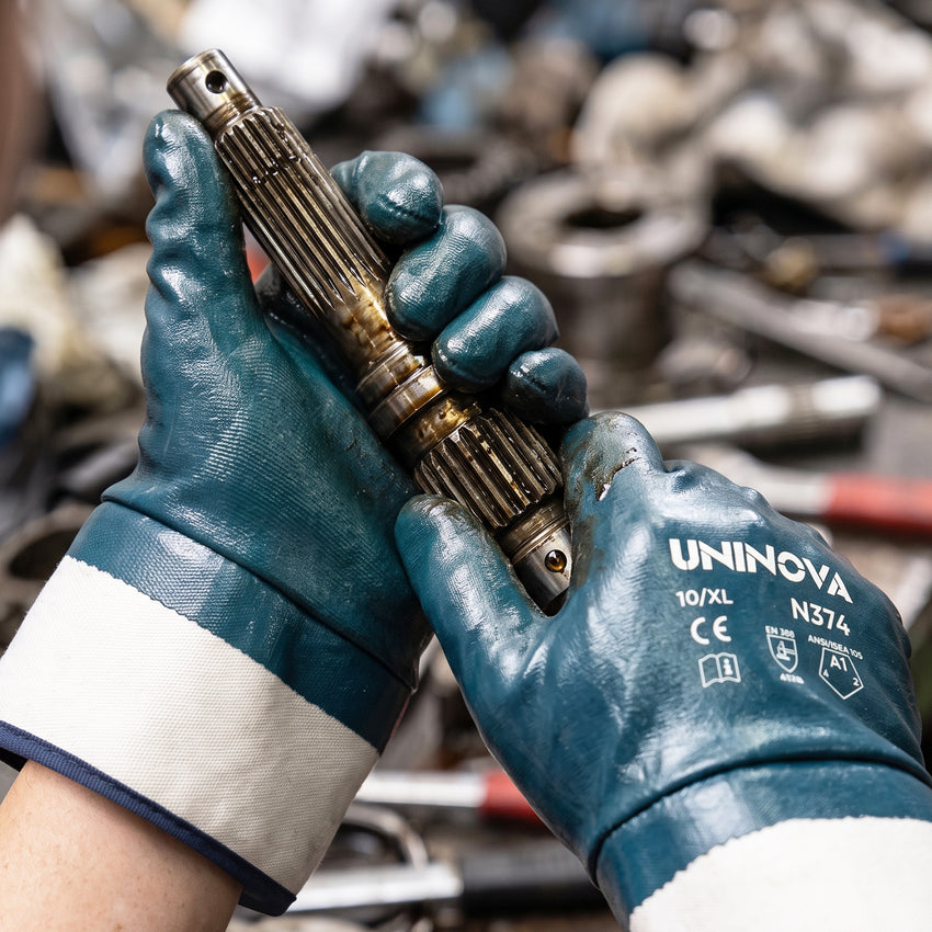 UNINOVA Fully Coated Nitrile Chemical Resistant Gloves – Oil & Fuel Resistant