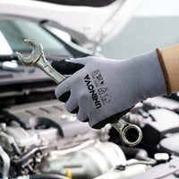 UNINOVA Sandy Nitrile Coated Touchscreen Work Gloves – 13 Gauge Nylon General Purpose Gloves