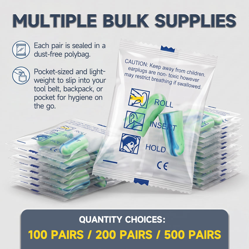 UNINOVA Foam Earplugs NRR 32dB Disposable Hearing Protection Ear Plugs Bulk Pack