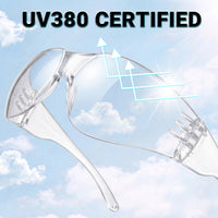UNINOVA Wraparound Safety Glasses – ANSI Z87.1, Anti-Fog & Anti-Scratch, Clear/Smoke