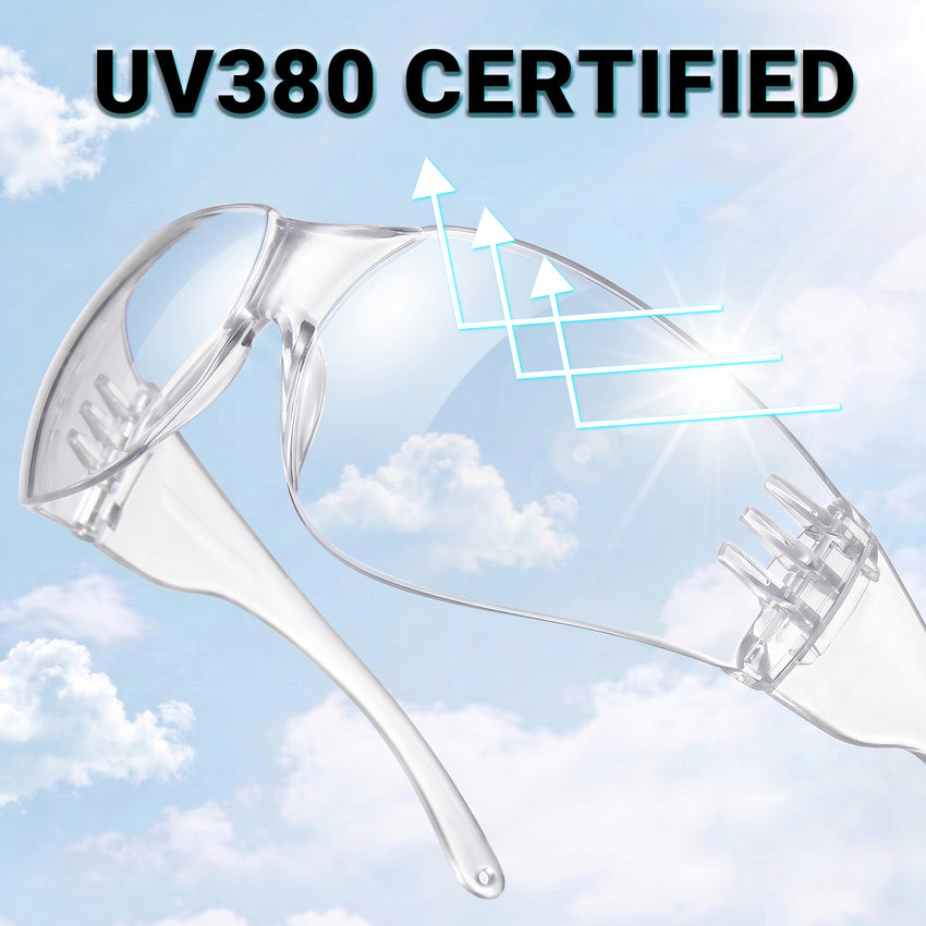 UNINOVA Wraparound Safety Glasses – ANSI Z87.1, Anti-Fog & Anti-Scratch, Clear/Smoke