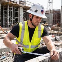 UNINOVA Full Brim Vented Hard Hat, Type I Class C, 6-Point Suspension & Reflective Stickers