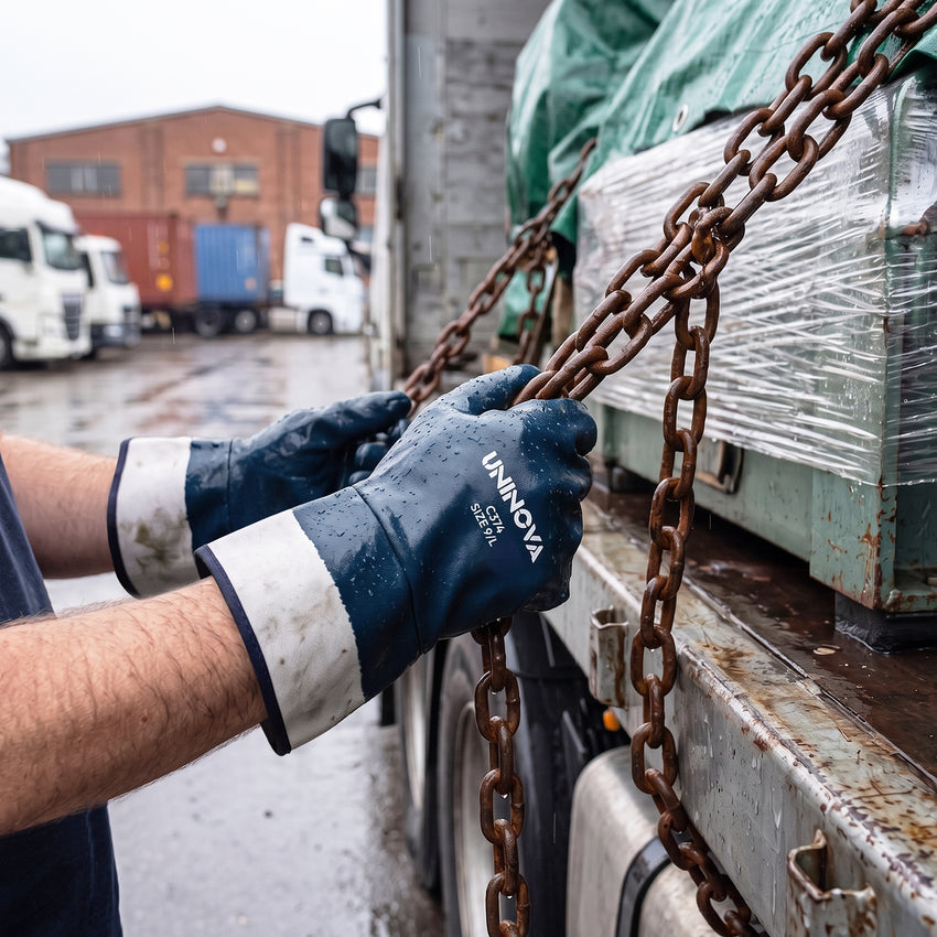 UNINOVA Fully Coated Nitrile Chemical Resistant Gloves – Oil & Fuel Resistant