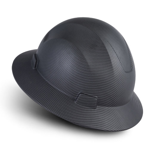 UNINOVA Full-Brim Hard Hat – ANSI Z89.1 Type I Class E Non-Vented Carbon Fiber Pattern Safety Helmet