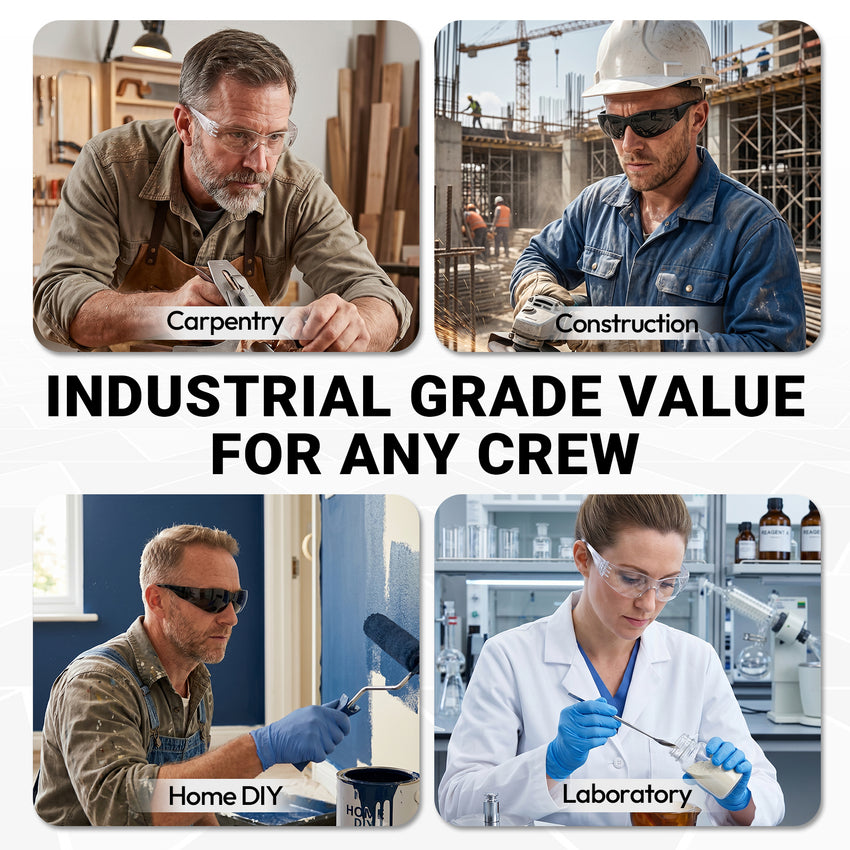 UNINOVA Wraparound Safety Glasses – ANSI Z87.1, Anti-Fog & Anti-Scratch, Clear/Smoke