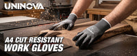 UNINOVA ANSI A4 18-Gauge Nitrile-Coated Gloves, Reinforced Thumb
