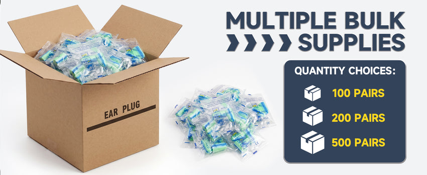 UNINOVA Foam Earplugs NRR 32dB Disposable Hearing Protection Ear Plugs Bulk Pack