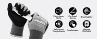 UNINOVA ANSI A4 18-Gauge Nitrile-Coated Gloves, Reinforced Thumb