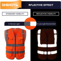High Visibility Safety Vest ANSI Class 2 Reflective Mesh Work Vest
