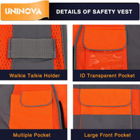 High Visibility Safety Vest ANSI Class 2 Reflective Mesh Work Vest