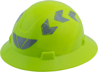 UNINOVA Class E Non-Vented HDPE Full Brim Hard Hat with 4-Point Ratchet Suspension