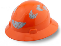 UNINOVA Class E Non-Vented HDPE Full Brim Hard Hat with 4-Point Ratchet Suspension