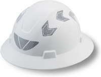 UNINOVA Class E Non-Vented HDPE Full Brim Hard Hat with 4-Point Ratchet Suspension