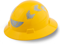 UNINOVA Class E Non-Vented HDPE Full Brim Hard Hat with 4-Point Ratchet Suspension