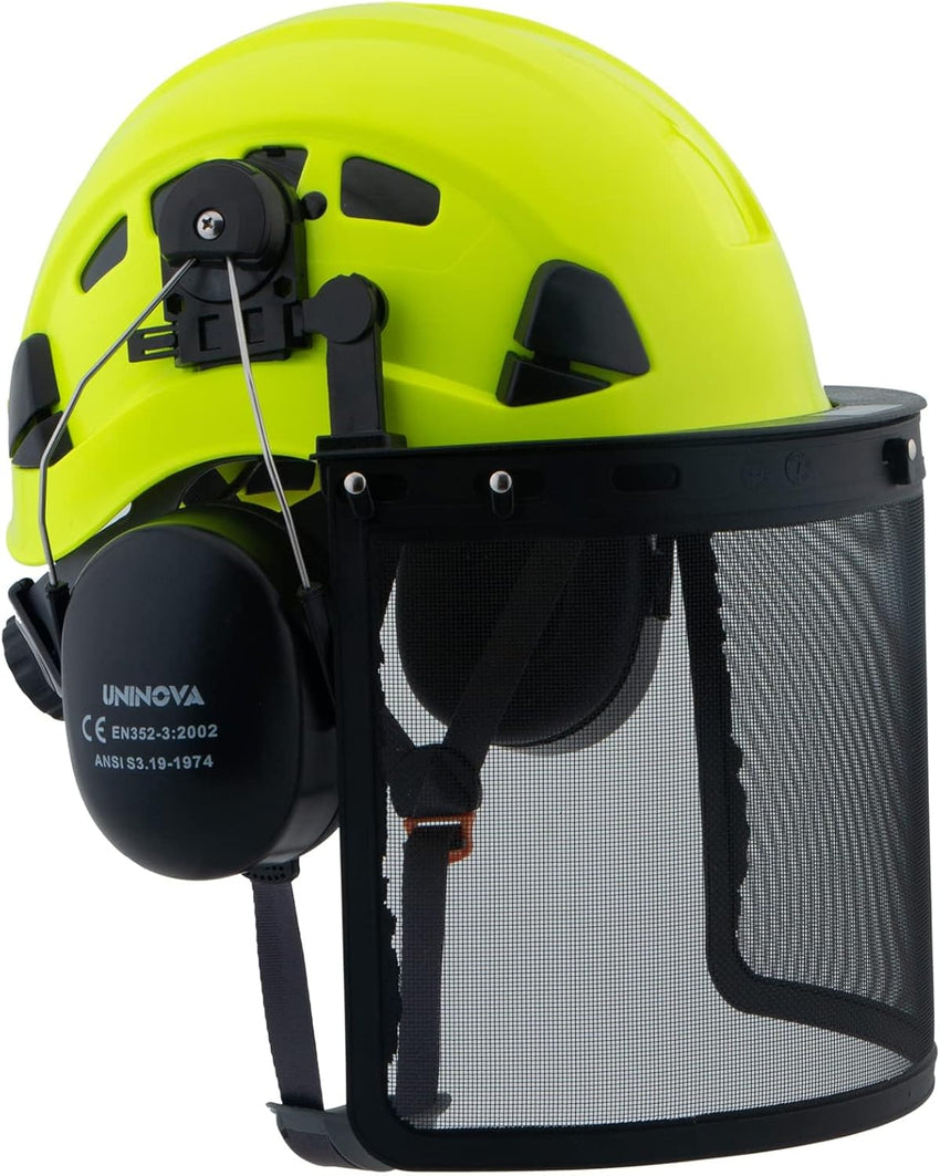 3 in 1 forestry arborist chainsaw helmet  with face shield 