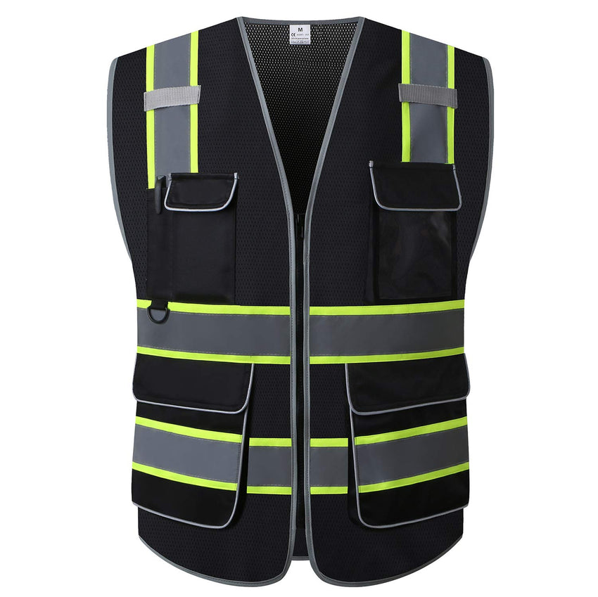 High Visibility Safety Vest ANSI Class 2 Reflective Mesh Work Vest
