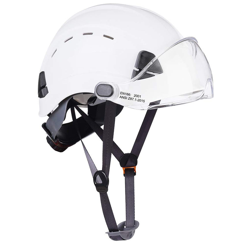 UNINOVA Hard Hats Construction OSHA ANSI Z89.1 Approved Safety Helmet Vented Hard Hat with Visor Adjustable 6 Pt Suspension Safety Hardhats Construction Work