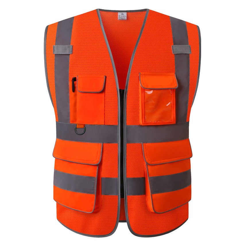 High Visibility Safety Vest ANSI Class 2 Mesh Reflective Work Vest
