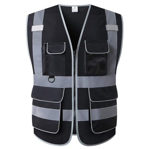 High Visibility Safety Vest ANSI Class 2 Mesh Reflective Work Vest
