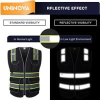 High Visibility Safety Vest ANSI Class 2 Reflective Mesh Work Vest