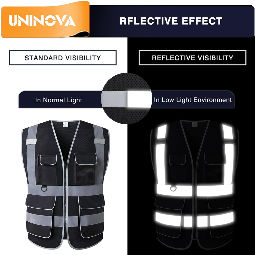 High Visibility Safety Vest ANSI Class 2 Mesh Reflective Work Vest