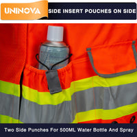 UNINOVA Surveyor Safety Vest Reflective for Men Class 2 Heavy Duty Safety Vests Reflective with Pockets and Zipper