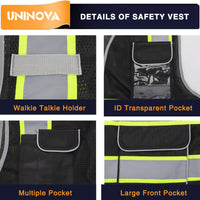 High Visibility Safety Vest ANSI Class 2 Reflective Mesh Work Vest