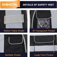 High Visibility Safety Vest ANSI Class 2 Mesh Reflective Work Vest