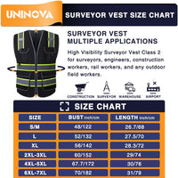 High Visibility Safety Vest ANSI Class 2 Reflective Mesh Work Vest
