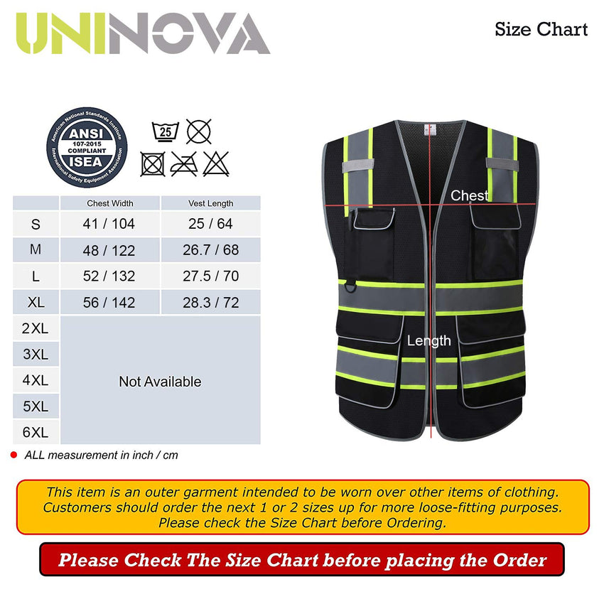 High Visibility Safety Vest ANSI Class 2 Reflective Mesh Work Vest
